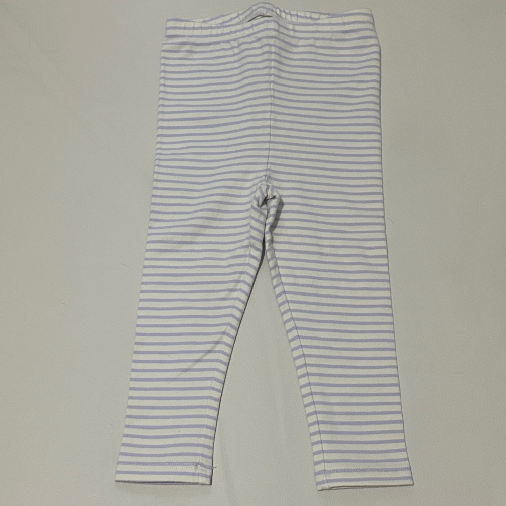 Hanna Andersson Blue and White Striped Leggings